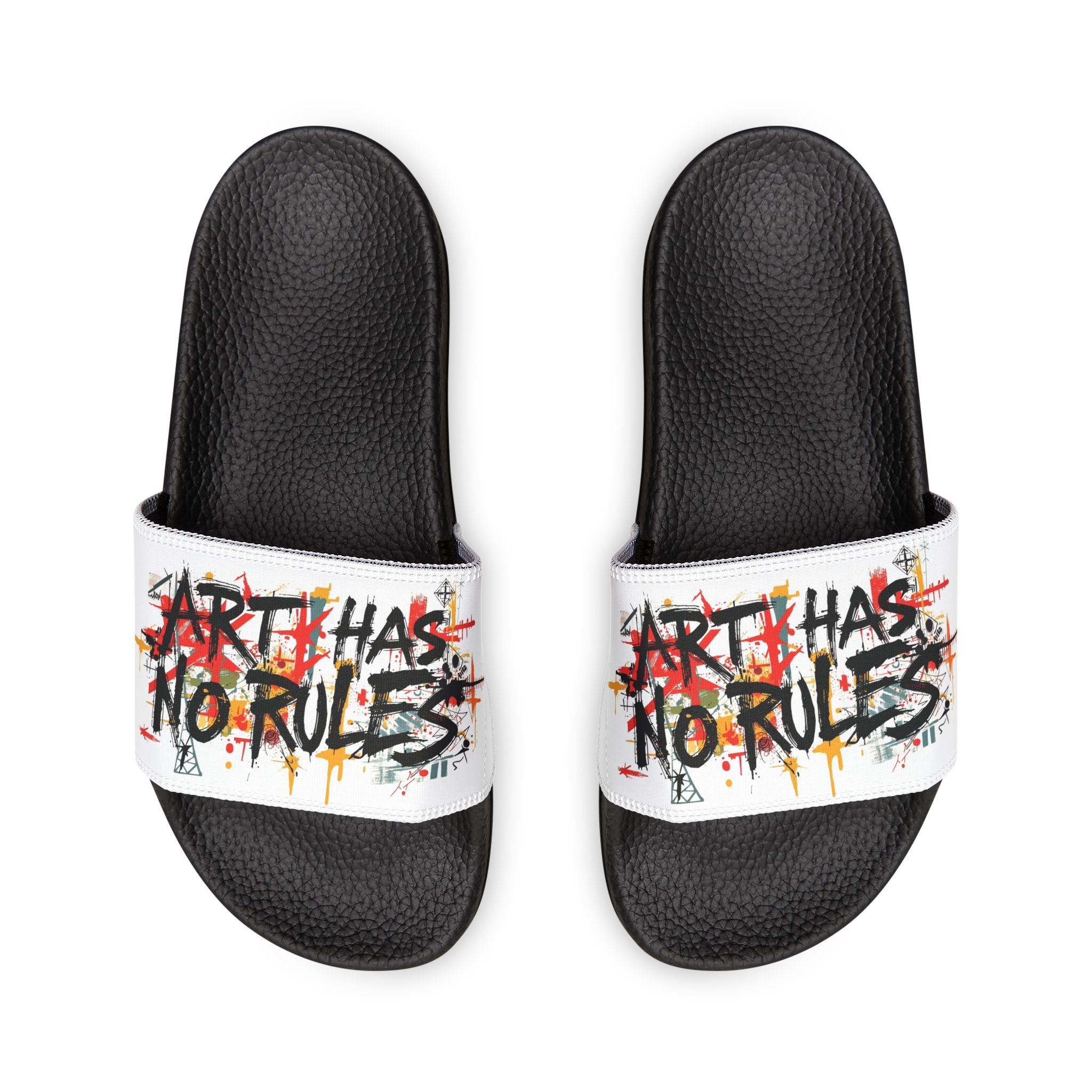 Men's Removable-Strap Sandals — Graffiti Logo Slide Sandals