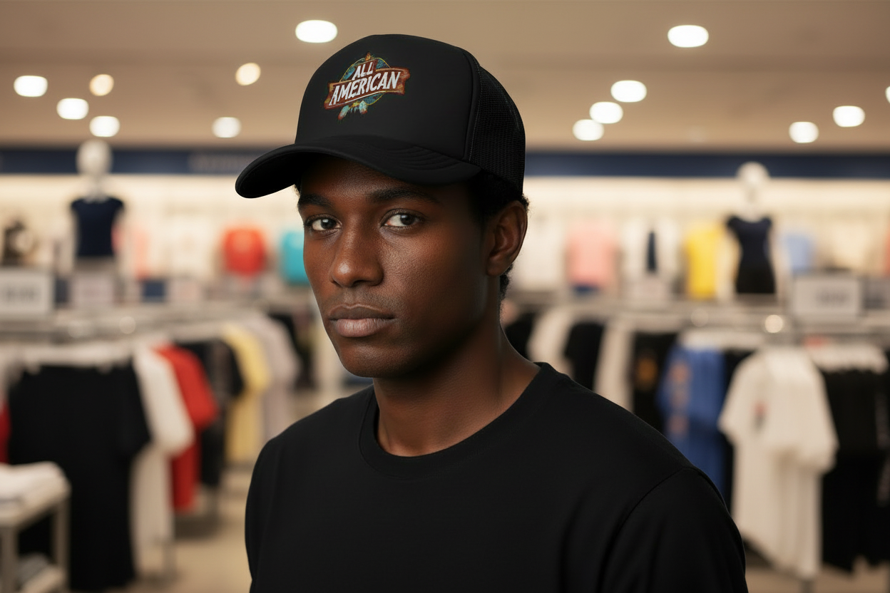 ALL AMERICAN TRUCKER HAT